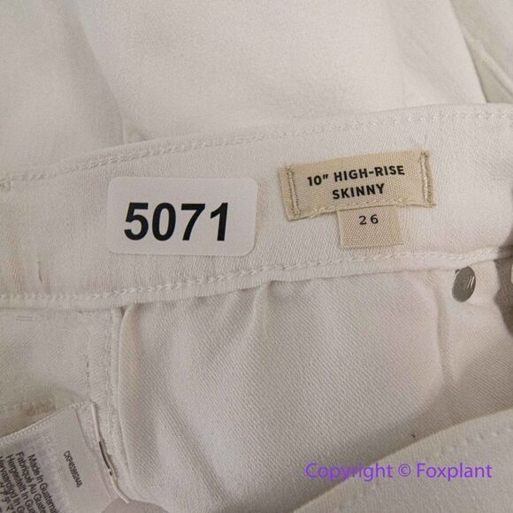 NEW Madewell 10" High-Rise Skinny Jeans in Pure White, 26 - Picture 15 of 16